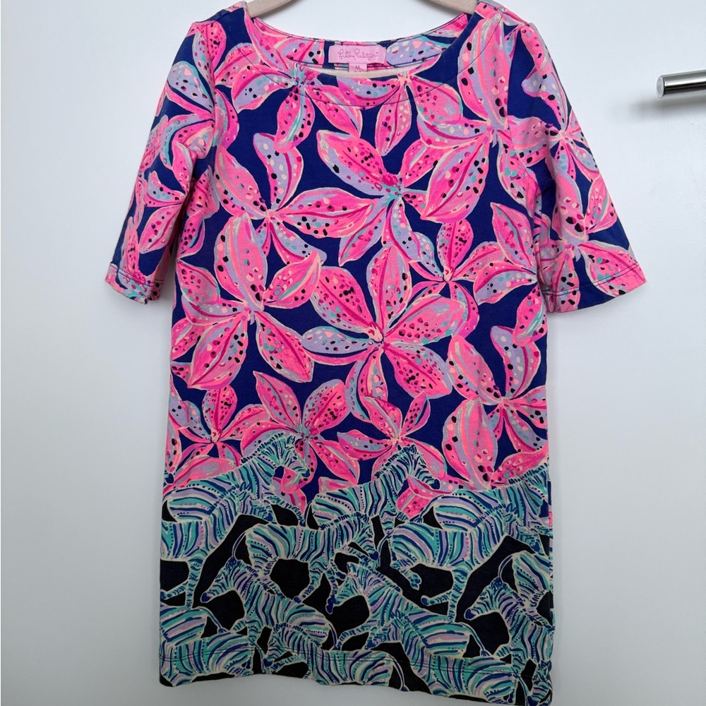 Lilly Pulitzer girls MD (6-7) boat neck stretch dress